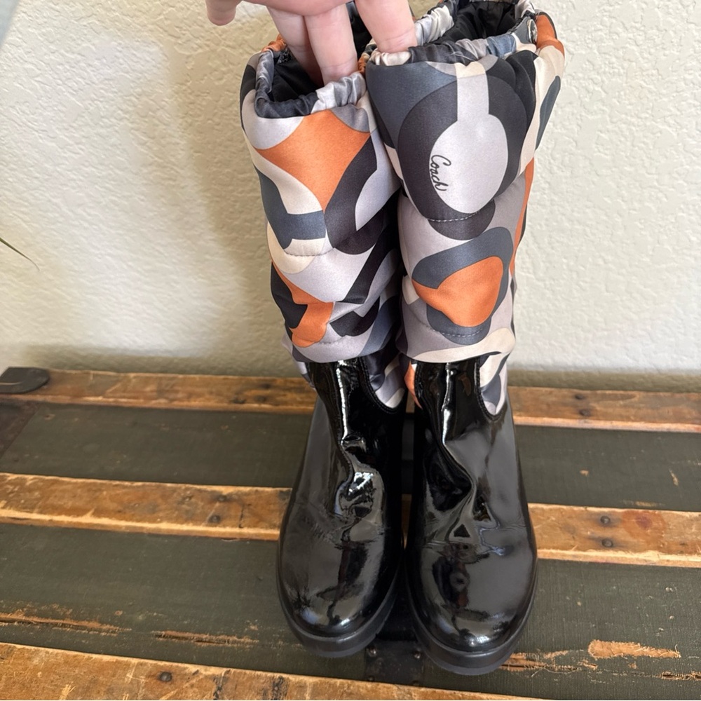 Coach Optic Art Charm Signature Logo Puffer Winter Boots Women’s Sz 9 - Picture 11 of 13